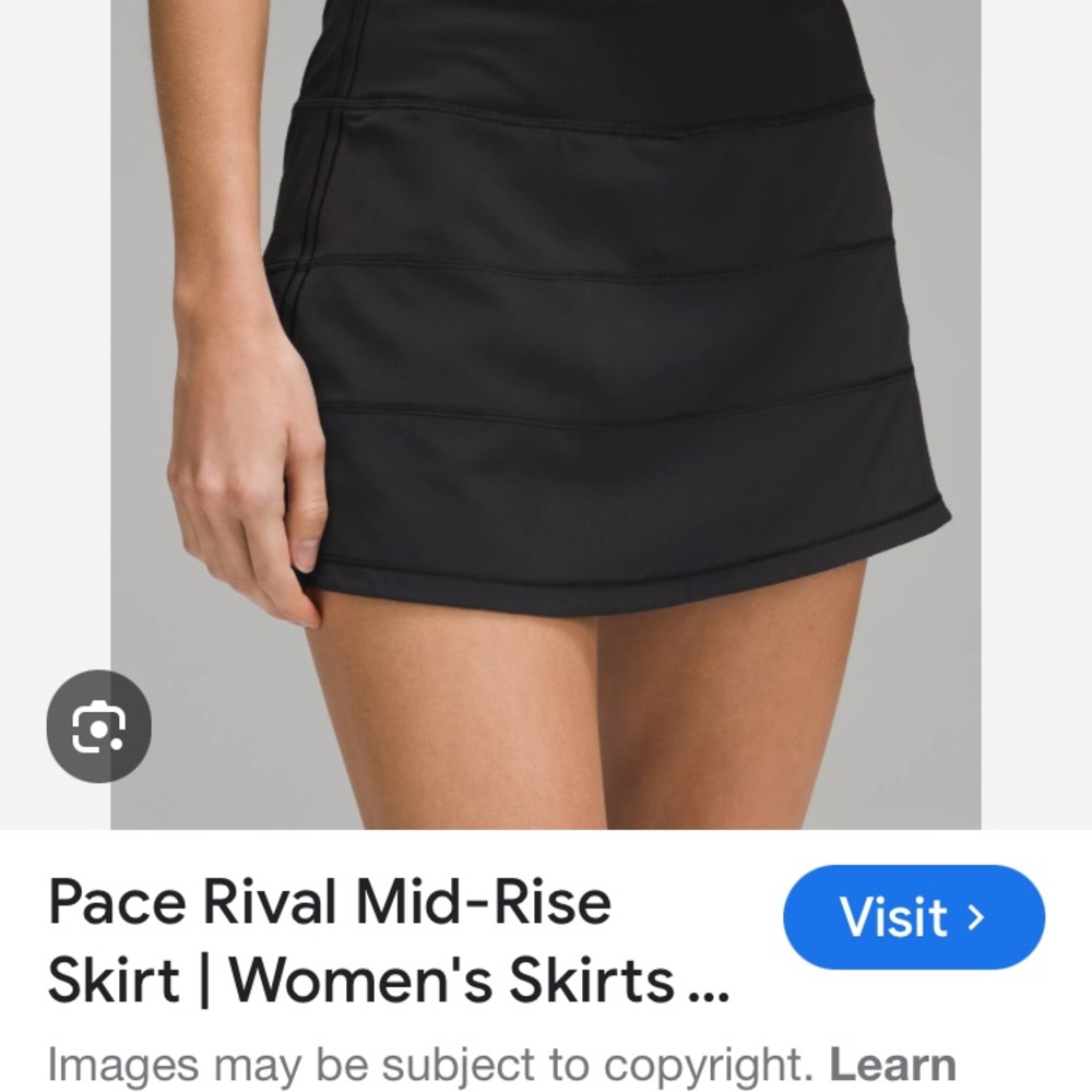 lululemon athletica Pace Rival Mid Rise Tennis Skirt
